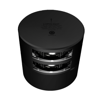 Lopolight 301-005ST-B - Navigation Light 2NM 135° White Double Stern Black Anodized