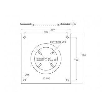 Barka Light Alloy Plate 220X220