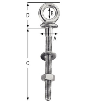 Plastimo 402466 - Eye Bolt 6X 40mm