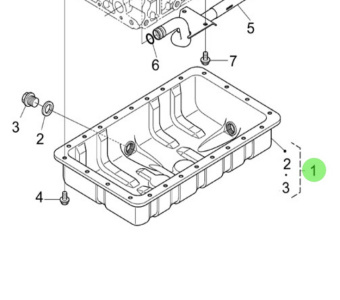 Nanni Diesel 970314915 - Oil Pan Assembly for N4.85 and N4.100 Engines
