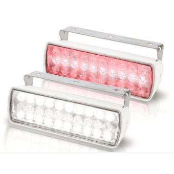 Hella Sea Hawk XL 9-32V - Spreadlight, Red/White Light Colour, White Housing