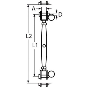 Euromarine Fixed Clevis Turnbuckle A4 Ø5mm