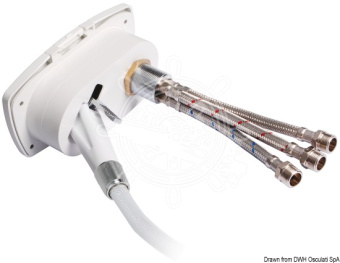 Osculati 15.257.33 - New Edge Shower Box Chromed PVC Hose 2.5 m Crosswise Shower Outlet