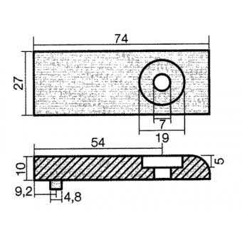 Tecnoseal Aluminium Plate For 200/275 HP Verado Engine
