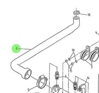 Nanni Diesel 48328060 - Gearbox Hose for 5.250TDI Engines