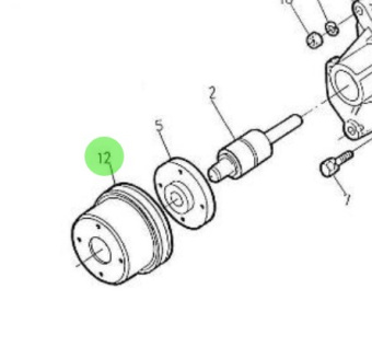 Nanni Diesel 970307771 - Fan Pulley for Fresh Water Pump on 5.280HE Engines