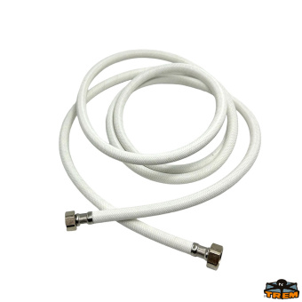 Trem N0138125 - White Nylon Braided Shower Hose 2,50 m 3/8" F - 1/2" F