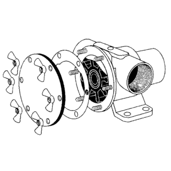 Johnson Pump Set of Stainless Steel Wingnuts 'Pinwing' & Threaded Rod, Set A (6pcs. 8/32 x M4)