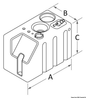 Osculati 52.189.11 - Tank kit + Big Fresh Water Tank 222 l 12 V