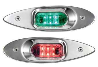 Osculati 11.043.24 - Evoled Eye low consumption LED navigation lights made of mirror-polished stainless steel for built-in bulkhead mounting