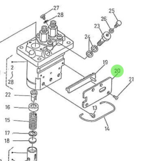 Nanni Diesel 970310339 - Plate for Injection and Feed Pump Systems