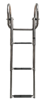 Allpa Stainless Steel Telescopic Bathing Ladder 'Prince' For Transform Platform; 3+1 Oval Steps