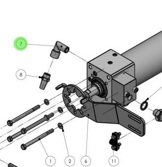 Alamarin Jet P0302 - 1/4 Angle Fitting for Jet Hydraulic Cylinders