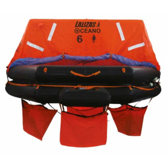 Lalizas Liferaft SOLAS Oceano, MER, Throw-overboard Type - Pack A - 6 Persons - 76 kg