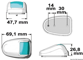 Osculati 11.395.02 - Orions Black/112.5° Green Navigation Light