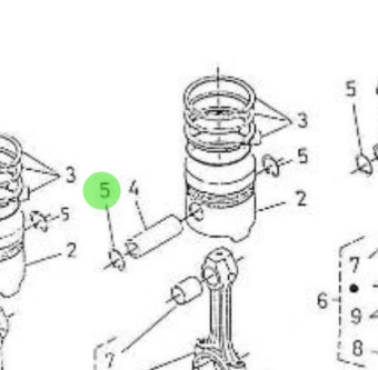 Nanni Diesel 970301957 - Circlip for Crankshaft and Piston Assembly