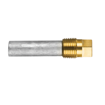 Tecnoseal General Motors Zinc Pencil Anodes with Brass Plugs for Marine Engine Heat Exchangers