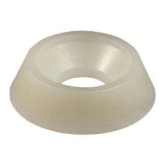 Euromarine White Nylon Low-Cut Cup Washers Ø4–8 mm