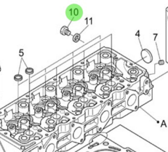 Nanni Diesel 970313698 - Cylinder Head Drain Plug for N4 Series Engines