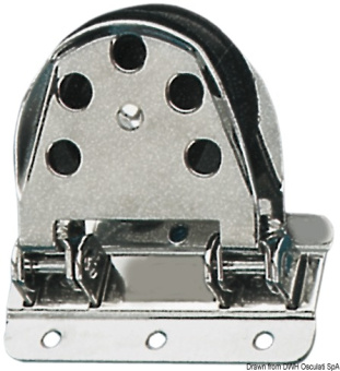 Viadana Pivoting Footblock with 55 mm Nylon Sheave for 10-12 mm Rope