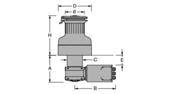 Antal XT80.3EHAL - Self-Tailing Aluminum Electric Winch (3-Speed)12v