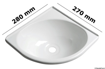 Osculati 50.270.47 - Angle Sink White ABS