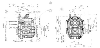 Technodrive Marine Gearbox AC TMC40P, R=1,45:1 (Short Shaft L=45mm)