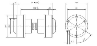 Aquadrive 6070019 CV10 Extended (Custom Length) Constant Velocity Joint WL = to 1000 mm for CVB10.10