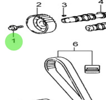 Nanni Diesel 970312157 - Bolt with Washer for Camshaft Assembly