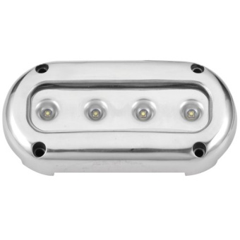 Allpa LED Stainless Steel 316 Underwater Light, Surface Mount, 372lm, Cool White, IP68