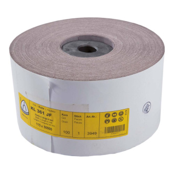 Klingspor Abrasive Tape, Cloth (KL 361 JF) 115mm X 50m, Grit Size 320