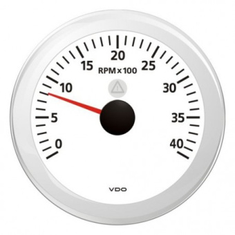 VDO A2C59512434 - Veratron ViewLine Tachometer 4.000 RPM White 85mm