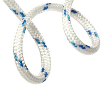 English Braids 16120100910 Braid On Braid 12 mm White/Blue 100m Roll