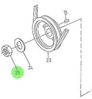 Nanni Diesel 970301492 - Crankshaft Nut for HE Series Engines