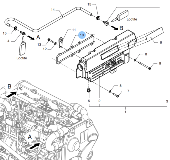 Vetus 08-00056 - Gasket for Exhaust Manifold Inter Cooling