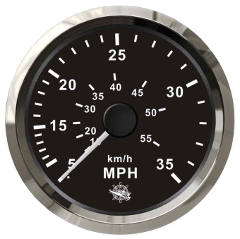 Osculati 27.326.08 - Pitot Speedometer 0-35 MPH Black/Glossy