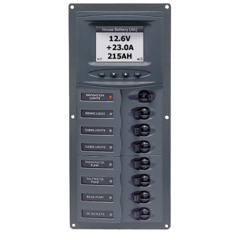 BEP Marine 901V-DCSM - Circuit Breaker Panel 8SP DC12V DCSM Vertical