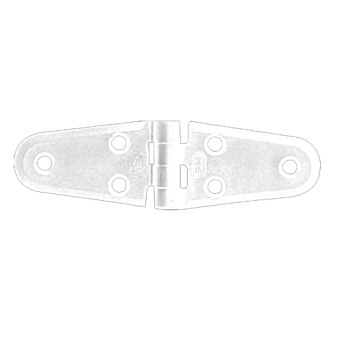 Nuova Rade 43667 - Polyamide Plastic Hinge, Double Oval White, 100x40mm, 270°