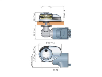 Quick DP3 - Vertical Windlass 700W/24V/8mm With Gypsy and Drum