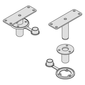 Magma T10-526 Dual Locking Flush Deck Socket Mount
