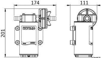 Osculati 16.048.24 - Self-Priming Electric Pump 24 V 26 l/min