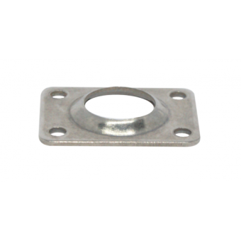 FNI Stainless Steel 90° Rectangular Base Pulpit Socket, Ø22–25 mm