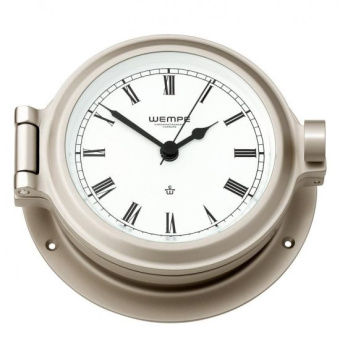 WEMPE Nautik Nickel Plated Ship's Clock Ø 120 x 38 mm