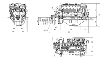 Solé Marine Diesel Engine SM 103 76 Hp With Technodrive Gear Box TM170, R=2.94:1