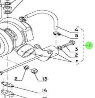 Nanni Diesel 970314758 - Turbocharger for N4.115 Engines