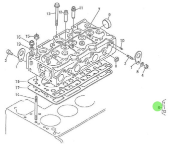Nanni Diesel 970160905 - Complete Cylinder Head for 3.90HE Engines