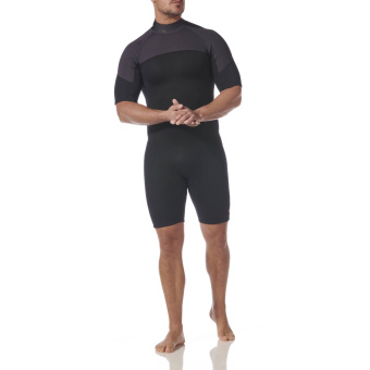 Plastimo P203220 - Neoprene Essential 3/2mm Wetsuit - Men's Shorty Black/Solar Size L