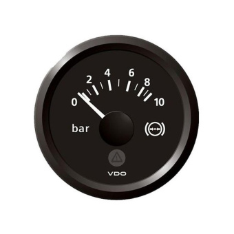 VDO A2C59514104 – ViewLine Brake Pressure Gauge 10 Bar Black 52 mm