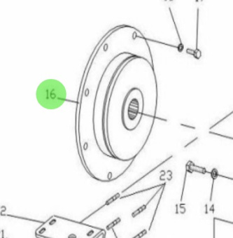 Nanni Diesel 970311177 - Flywheel Housing Coupling for T4.155 and 4.380TDI Engines