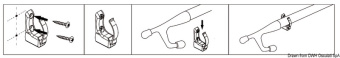 Osculati 34.359.00 - Spring Clips For Fixing Boat Hooks